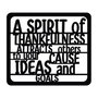Wallity A Spirit of Thankfulness - Escultura de pared metálica negra